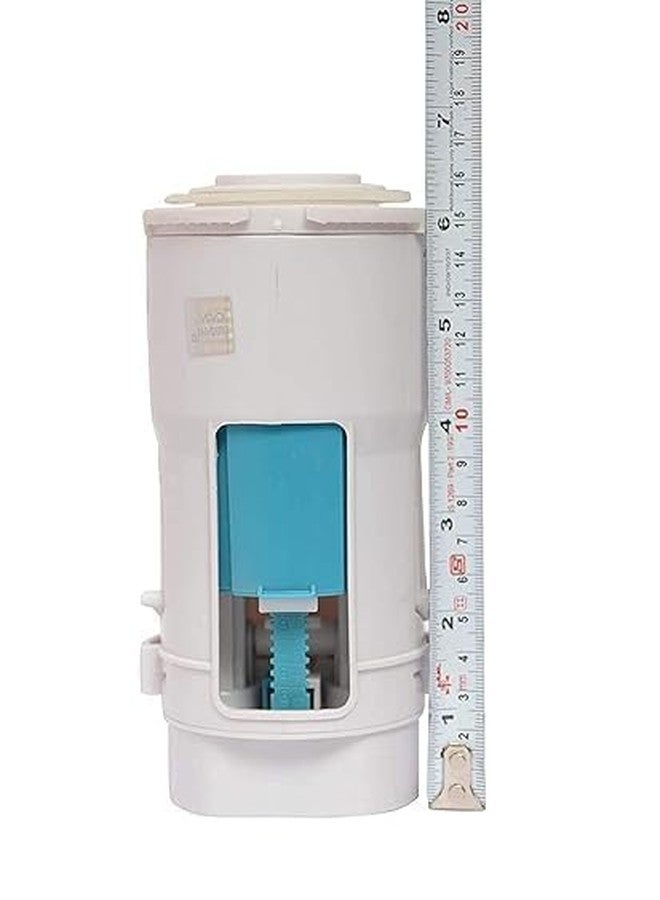METWIN Water-Saving Plastic Dual Flush Valve, 8.26 Inch Flush Siphon 6-10" Fill Valve with Toilet Repair Kit ABS Push Chrome Plated Button for Tank Commode Fixed Together Commode Cistern Fitting, - Image 5